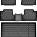 Floor Mats & Cargo Liner Compatible with 2019-2023 Jeep Cherokee (Not for Grand Cherokee) Cargo Mat, Full Set All Weather Protection 1st, 2nd Row Car Liners & Trunk Mat, Black