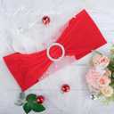Spandex Chair Sashes - Babenest 100PCS Premium Stretch Chair Cover Band with Buckle Slider Universal Elastic Ties for Wedding Party Ceremony Reception Banquet Decoration (Red)