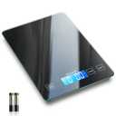 Nicewell Food Scale Digital Weight Grams and oz, 22lb Kitchen Scale for Cooking Baking, 1g/0.1oz Precise Graduation, Sleek Tempered Glass Platform (Black)