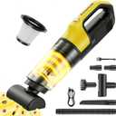 Handheld Vacuum Cordless 1.1 Pounds Car Vac 10000PA Hand Held Vacuums 4-in-1 Hand Vac Cordless Rechargeable HEPA Filter Large Capacity Dust Cup for Car Office Home Pets Hair (Yellow)
