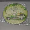 2 x Valentines Day Decorations St Patricks Day Decorations Reversible Valentines Wreath Truck Door Decor Hanging Wall Welcome Sign Wooden Front Door Hanger Wreath for Porch Wall Indoor Home Decor