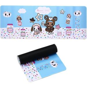 tokidoki Cute Mouse Pad for Desk, Kawaii Gaming Mouse Pad, Large XXL Computer Laptop Mice Pad 3mm Anti-Slip Rubber Base with Stitched Edges for Gamer, Office & Home 35.43 x 15.75 in, Large35.43 x 15.75 in