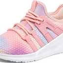RUNSIDE Girls Tennis Shoes Lightweight Sports Kids Sneakers Lace-up for Running/Walking, Toddler/Little Kid/Big Kid (Gradient Pink) 13