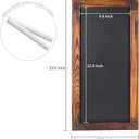 MyGift Large Chalkboard Sign Wall-Mounted - 12 x 25-Inch Burnt Wood Frame Erasable Blackboard with Metal Accent Corners