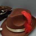 Spooktacular Creations Mens German Bavarian Oktoberfest Costume Set, Beer Costume Hat for Adults Halloween and Beer Festival (Large, Brown)