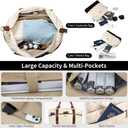 Weekender Bag, Large Travel Duffel Bag for Women, Carry on Overnight Bag with Shoe Compartment and Toiletry Bags