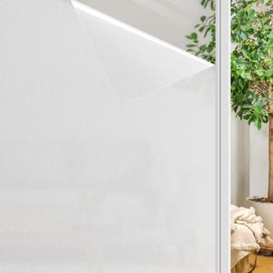 Finnez Window Privacy Film Frosted Glass Electrostatic Privacy Window Film Privacy Protection Window Stickers Anti-UV for Home Living Room Bedroom 35.4 Inch x 13.1 Feet