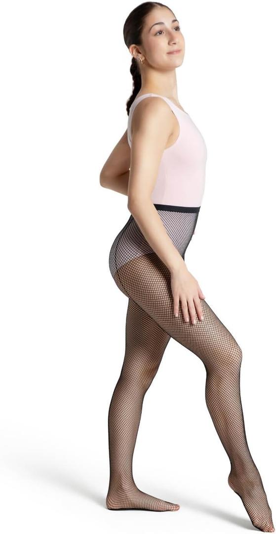 Capezio Women's Professional Fishnet Tight With Seams, Black, Small/ Medium