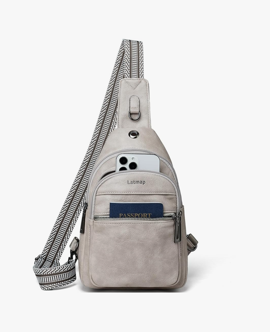 7L Sling Bag For Women Men Crossbody Shoulder Tote Blet Bags Backpack Fanny Pack Travel Purse Faux Leather