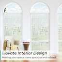 DOWELL Window Privacy Film Frosted Glass Window Film, Sun Blocking Non-Adhesive Glass Cling, Decorative Door Sticker, Self Static-Cling Tint Covering for Home Office, Cross Pattern 35.4" x 157.5"