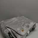 UGG Whitecap Plush Throw Blanket Fleece Lightweight Soft Cozy Throw for Couch Luxury Home Decor for Living Room Machine Washable Hypoallergenic Flannel Blankets, 50-inch x 70-inch, Light Grey Seal (Throw, Silver)