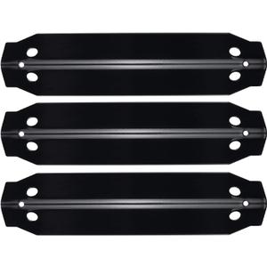 Hisencn Grill Heat Plates for Dyna Glo 3-Burner Grill Replacement Parts, for Dyna-Glo DGC310CNP-D, DGC310RNP-D, DGC310BNP-D Grill Models, Porcelain-Enameled Steel Heat Shield Tent Parts, 3 Pack