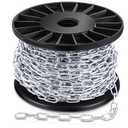 Yaocom Silver Jack Chain for Hanging Stainless Steel Utility Chain Link Roll with Spool for Light Fixture, Bird Feeders, Artworks, Flowerpots (4/25 in 33 ft)