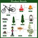 Knana 18Pcs Bicycle Cake Topper Bike Cake Decorations for Bicycle Themed Birthday Party Supplies