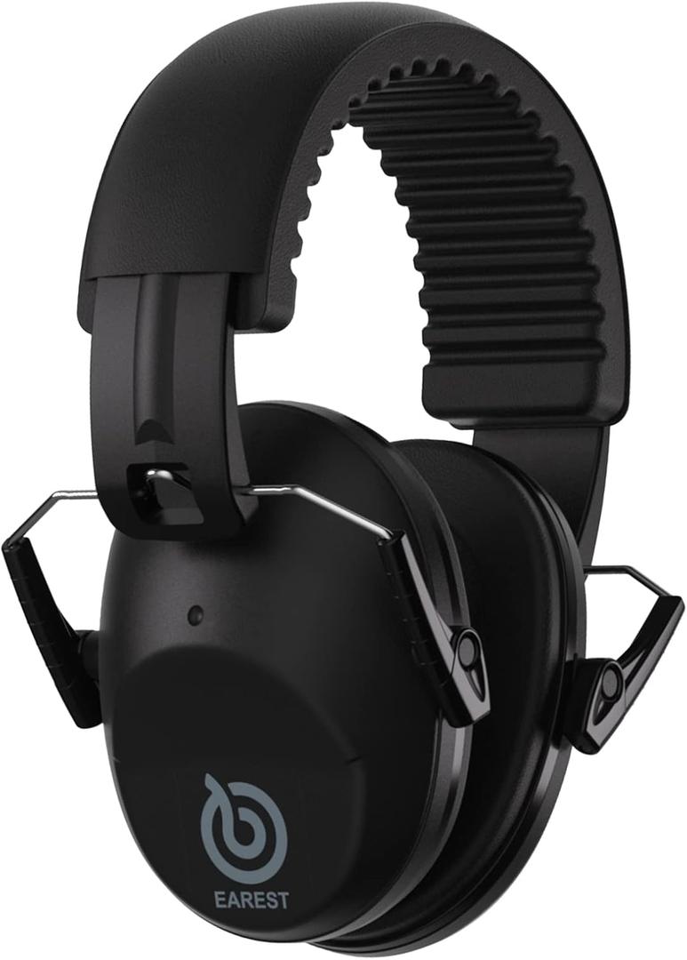 Protection Ear Muffs, Noise Reduction Safety Ear Muffs Shooting Earmuff NRR 20 dB Ear Defenders for Adults and Kids (Matt Black)