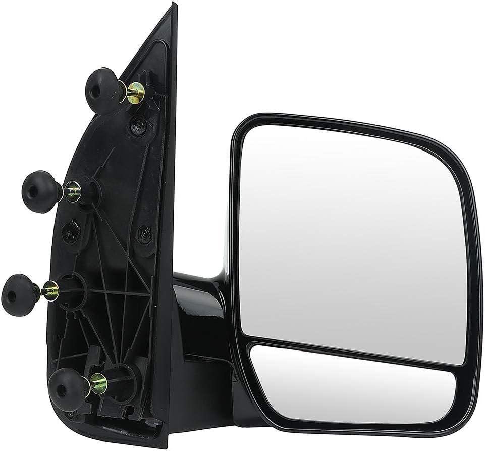 ECCPP Folding Manual Side View Mirrors Right Passenger Side Tow Mirror Replacement fit for 2002 2003 2004 2005 2006 2007 2008 For Ford E150 E250 E350 E450 E550 Econoline Van (Passenger Side (RH))
