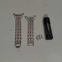 Mtozon Bling Women Slim Band Compatible with Samsung Galaxy Watch 8 40mm/ 44mm Dressy Wristbands, Silver+ Rose Gold