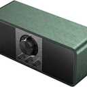 Retro Wood Bluetooth Speaker,3000mAh Rechargeable Radio with Built-in FM Antenna,Rotary AM/FM Tuning Dial,Bass & Treble Control,Vintage Radio Bluetooth Speaker for Home Kitchen and Living Room