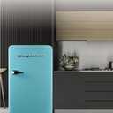 FRIGIDAIRE EFR372-BLUE 3.2 Cu Ft Blue Retro Compact Rounded Corner Premium Mini Fridge, 18.5 x 20 x 31.5 inches