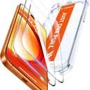 TORRAS Unbreakable for iPhone 17 Pro Screen Protector, 9H+ Military-Grade,12 FT Shatterproof, Aerospace Tempered Glass 2 Pack - Full Coverage, Anti-Scratch, Bubble-Free, Easy Installation,6.3 inch