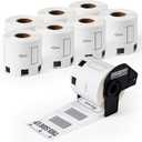 Compatible with Brother DK-1209(1.1 x 2.4) White Paper Label, Address Barcode Die-Cut Work with QL-600 QL 810w QL 820NWB Printers (8 Rolls + 1 Frame)