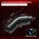 A-KARCK Elbow Exhaust Tip 4.0" Inlet, Chrome Tailpipe Tip with 4.0" Inlet 5.0" Outlet 23" Overall Length, Chrome Turn Down Exhaust Tip for Pickups, Trucks and Cars, Black