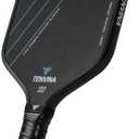 TENVINA Pickleball Paddles, Multi-Layer T700SC Textured Carbon Fiber Pickleball Paddle, 4-Types of Shapes and Thicknesses, Strong Spin & Power Surface of USAPA Approved Pickle Ball Paddle (Carbon-Elongated-16MM Control)