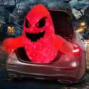 TURNMEON 3.5FT Halloween Inflatable Ghost Trunk or Treat Car Decoration Kit Broke Out from Car Decor SUV Build-in LEDs Blow up Halloween Outdoor Decorations Party Lawn Yard