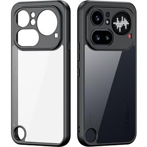 QUIETIP Case for Nothing Phone (4a) Pro with Screen Protector,Slim Clear Drop Protection Cover,Black