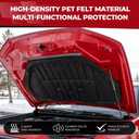 Soundproof Mat Compatible with Toyota Tacoma 2024-2026 PET Felt Engine Hood Heat Insulation Shield Compatible with Toyota 4Runner 2025 2026 Sound Protective Pad Foam Insulation