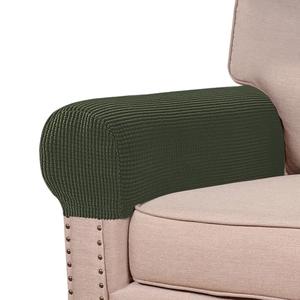 Turquoize Stretch Armrest Covers for Chairs and Sofas Couch Arm Covers for Sofa Spandex Jacquard Armrest Cover Anti-Slip Furniture Protector Armchair Slipcovers for Recliner Set of 4, Olive