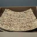 CLAYNIX Tree Collar - Large to Small Christmas Tree, 28" Christmas Tree Ring Adjustable Water Hyacinth Skirt, Christmas Tree Skirt for Decoration, Base Protection from Pets (Natural)