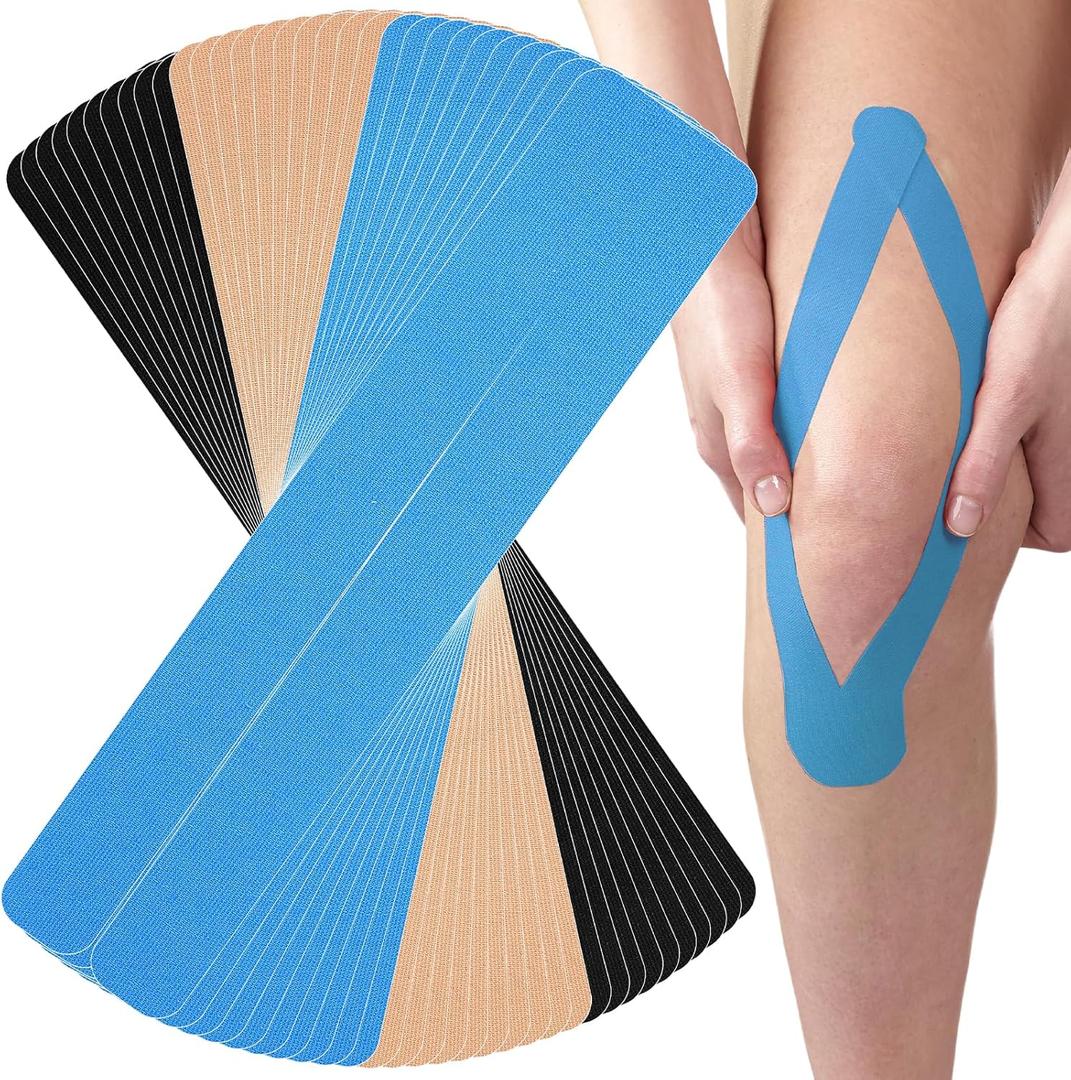 Waterproof Breathable Athletic Elastic Sports & Weightlifting Tape, Injury Recovery-Muscle Strain Relief & Joint Support(3 Colors Mixed) (Y-Shaped)
