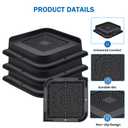 ANNKUT Bed Risers 10 Inch Heavy Duty, Furniture Risers for Bed Desk Table Sofa Couch，Oversized Bed Lifts Risers, Support up to 5000 Lbs(8 Pack Black)