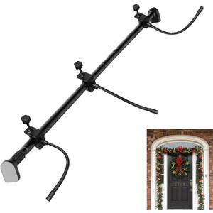 Adjustable Garland Hanger for Front Door,Adjustable Width 32-80 Inches,No Nails or Screws,Heavy-Duty Christmas Halloween Decoration Holder for Wreaths (32-40in)
