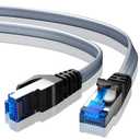 BUSOHE Cat 8 Ethernet Cable 17 ft, Nylon Braided High Speed Heavy Duty Network LAN Patch Cord, 40Gbps 2000Mhz SFTP Shielded RJ45 Flat Internet Cable for TV/PC/Router, in Wall, Indoor, Outdoor