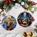 2 x Archangel Michael Ornament | Christmas Ornaments, Christmas Decorations, Hanging Ornaments for Tree, Warrior Angel Decor | Religious Gifts, Christian Gifts | Faithful Gift, Spiritual Guardian Gift