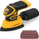 Brushless Cordless Detail Sander Compatible with Dewalt 20V MAX Battery (TOOL ONLY), Lightweight Corner Sander with Dust Box & 10 Sandpapers, 12,000 OPM Compact Power Tool for Wood, Metal & DIY
