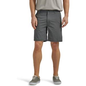 Lee Mens Extreme Motion Regular Fit Synthetic Flat Front Short (29, Charcoal)