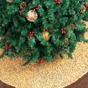 Mr. Pen- Small Christmas Tree Skirt 24 inch, Gold Sequin Tree Skirt, Christmas Skirt Tree, Xmas Tree Skirt
