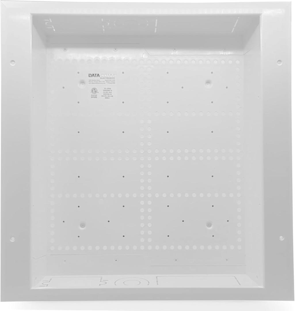 DataComm Electronics 45-8017-1 Multi-Functional Recessed Media Box For Seamless Home & Office Connectivity Solutions, In Wall Box, Hides TV Outlet & Cables (No Receptacle)