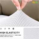 Easy-Going Stretch Cushion CoverSofa Cushion Furniture Protector Sofa Seat Sofa slipcover Sofa Cover Soft Flexibility with Elastic Bottom(Sofa Cushion,Snow White,Large)