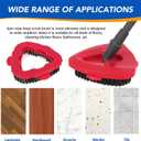 4 x Spin Mop Scrub Brush Head for O Ceda EasyWring 1-Tank System  Hard Bristle Brush Scrub Attachment for oceda Scrubber mop Head for Bathroom, Kitchen, Pool, Glass, and Tile Walls - 1 Pack