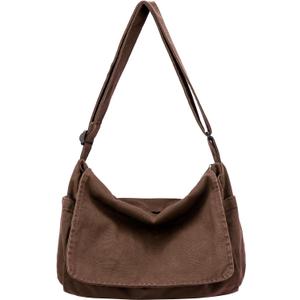 Canvas Messenger Bag for Women Men Vintage Satchel Bag Aesthetic Crossbody Shoulder Bag Casual Sling Bag