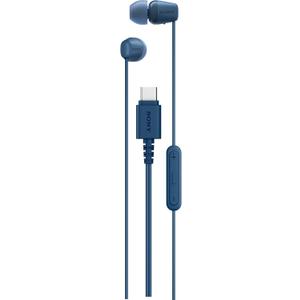 Sony IER-EX15C USB-C Plug, Wired in-Ear Headphones for iPhone and Android Phones, with Built-in Multi-Function Button, Volume and Mic Control, Supports USB Audio Class 1.0 Devices, Blue