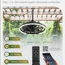 Fanbulous Outdoor Ceiling Fans with Light for Patios, 24" Weatherproof Plug in Ceiling Fan, Gazebo Fan Remote&APP Control, 3CCT Dimmable,Caged Ceiling Fan with Hanging Hook for Porch, Pergola,Canopy