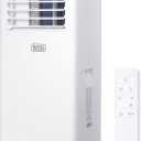 BLACK+DECKER Portable Air Conditioner, 8,500 BTU (5,100 BTU SACC) for Rooms Up To 350 Sq. Ft., Portable AC with Full Function Remote Control & Window Kit, BPACT05SM, White