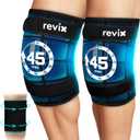 REVIX 2 Packs XXXL Knee Ice Pack Wrap Around Entire Knee, 45-Minute Long-Lasting Ice Pack for Knees with Ice Grid Gel Design, Cold Compress Therapy for Arms, Thighs, Elbows, Calves & Legs (20"10.7")