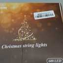 JMEXSUSS 168FT 600 LED Christmas Lights Outdoor Waterproof Clear Wire Indoor String Lights for Outside Warm White Christmas Tree Lights Plug in for Bedroom Wedding Party Valentines Decor