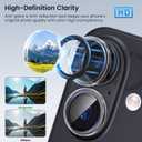 4 x Compatible for iPhone 17 Camera Lens Protector, Explosion-Proof 9H Tempered Glass with Clear Original Style Ring, Ultra HD Clarity, Anti-Scratch Lens Protection Cover, Case Friendly (Clear)